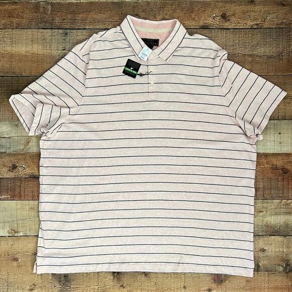 NWT Jos. A. Bank Men’s Sz 4XB Traveler Polo Shirt Short Sleeve Blush Pink - Picture 2 of 8